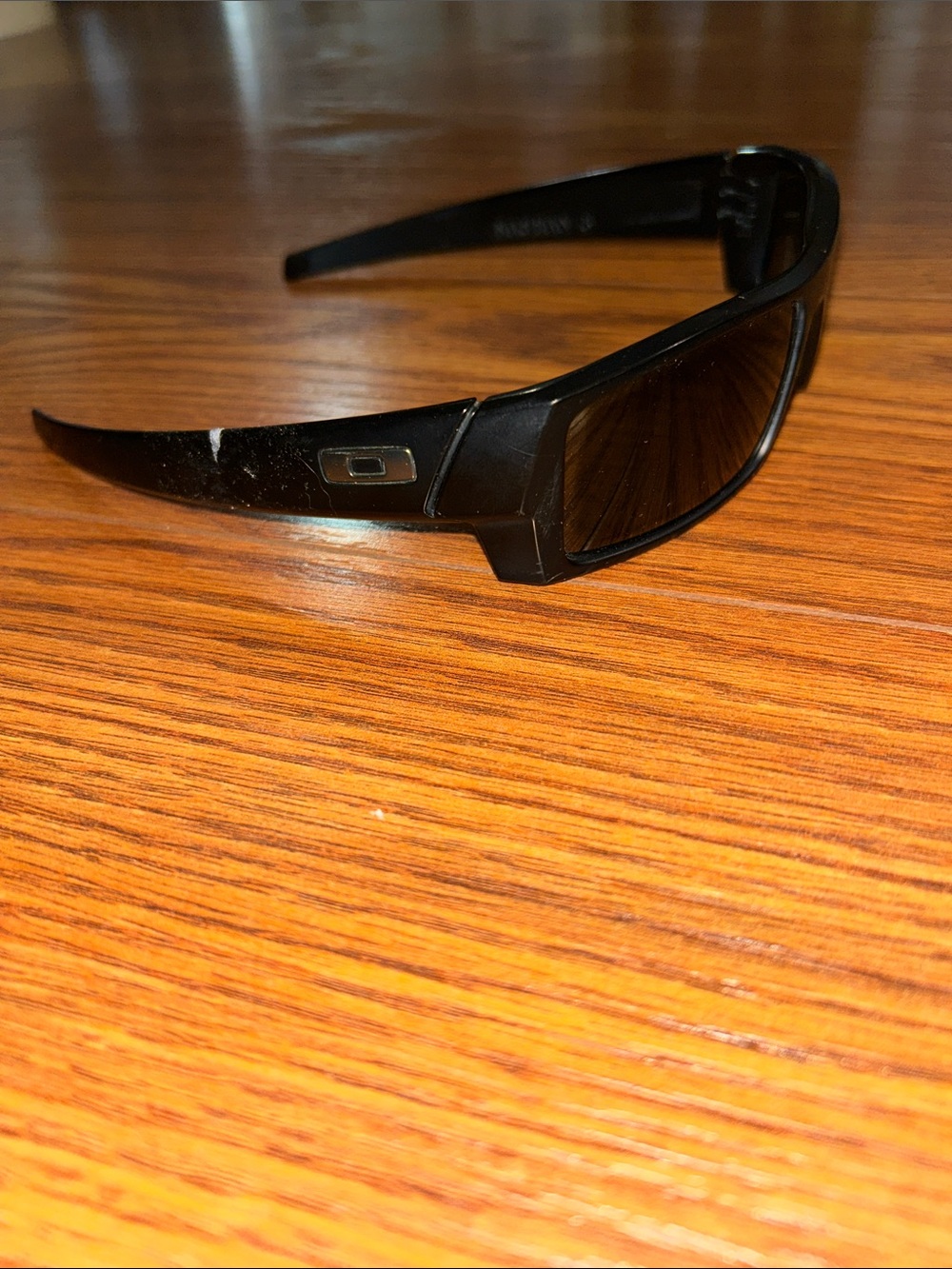 Oakley Gascan S Small Polished Black Frame Black Iridium Lens Gunmetal Icons